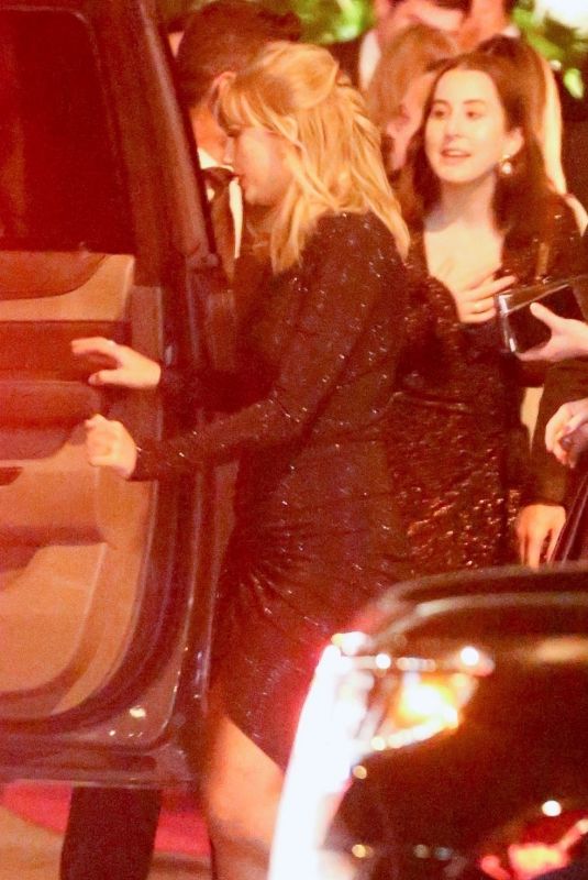 TAYLOR SWIFT Leaves Golden Globes After-party at Sunset Tower in Los Angeles 01/05/2020