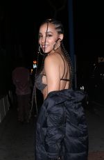 TINASHE Leaves Delilah in West Hollywood 01/22/2020