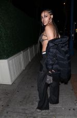 TINASHE Leaves Delilah in West Hollywood 01/22/2020