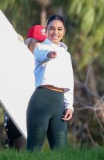 VANESSA HUDGENS Filming a Sportswear Commercial in Los Angeles 01/16/2020