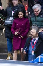 VANESSA HUDGENS on the Set of The Princess Switch: Switched Again in Edinburgh 01/06/2020