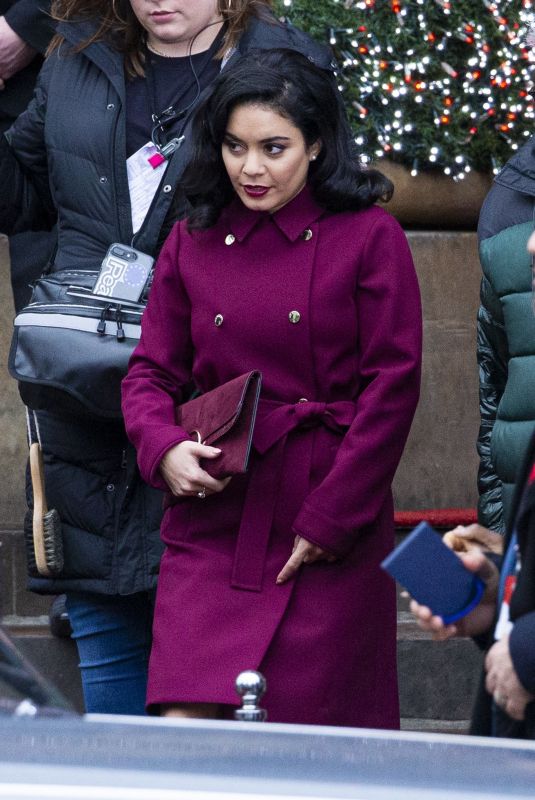VANESSA HUDGENS on the Set of The Princess Switch: Switched Again in Edinburgh 01/06/2020
