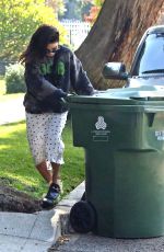 VANESSA HUDGENS Taking Out Trash in Studio City 01/14/2020