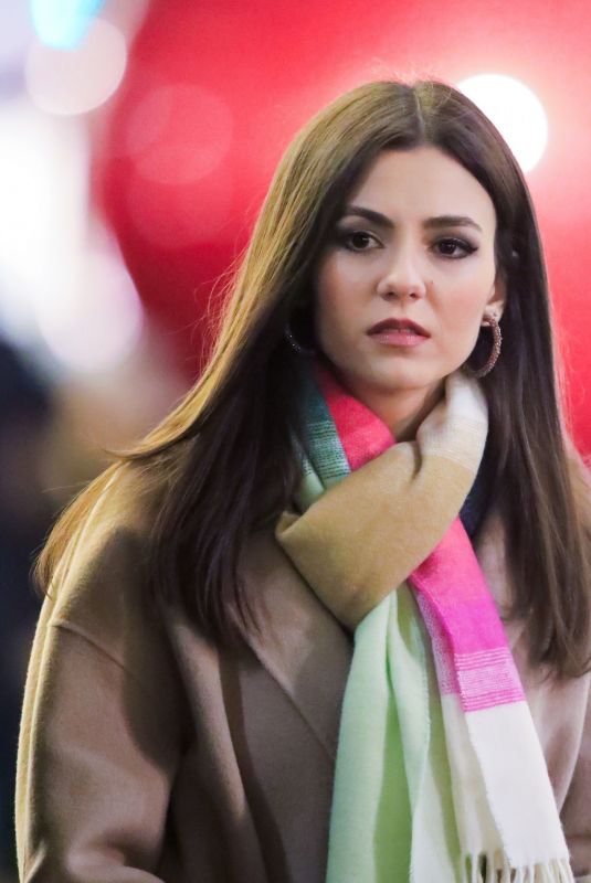 VICTORIA JUSTICE on the Set of Push in New York 01/03/2020