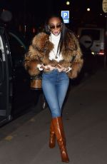 WINNIE HARLOW Leaves Jean Paul Gaultier Fashion Show in Paris 01/22/2020
