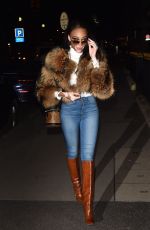 WINNIE HARLOW Leaves Jean Paul Gaultier Fashion Show in Paris 01/22/2020