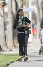 ZOE SALDANA Out and About in Los Angeles 01/18/2020