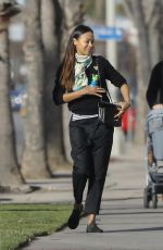 ZOE SALDANA Out and About in Los Angeles 01/18/2020