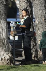 ZOE SALDANA Out and About in Los Angeles 01/18/2020