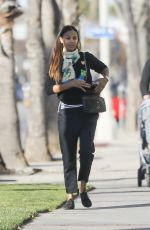 ZOE SALDANA Out and About in Los Angeles 01/18/2020