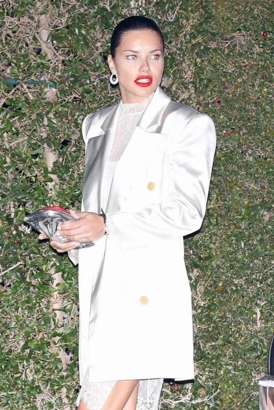 ADRIANA LIMA Leaves Pre-oscar Party in West Hollywood 02/07/2020