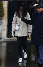 ADRIANA LIMA Out on a Rainy Day in Paris 02/26/2020