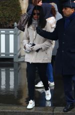 ADRIANA LIMA Out on a Rainy Day in Paris 02/26/2020