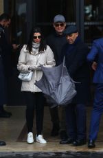 ADRIANA LIMA Out on a Rainy Day in Paris 02/26/2020