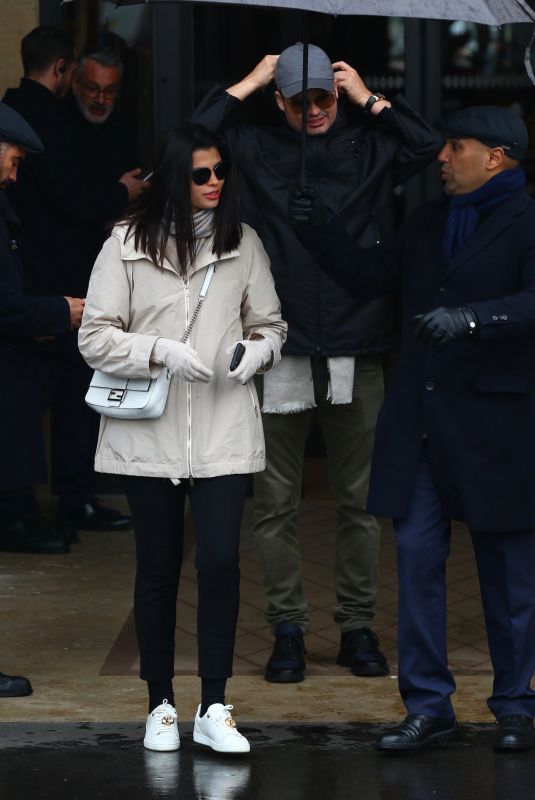 ADRIANA LIMA Out on a Rainy Day in Paris 02/26/2020