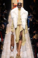 ADUT AKECH at Michael Kors Runway Show at New York Fashion Week 02/12/2020