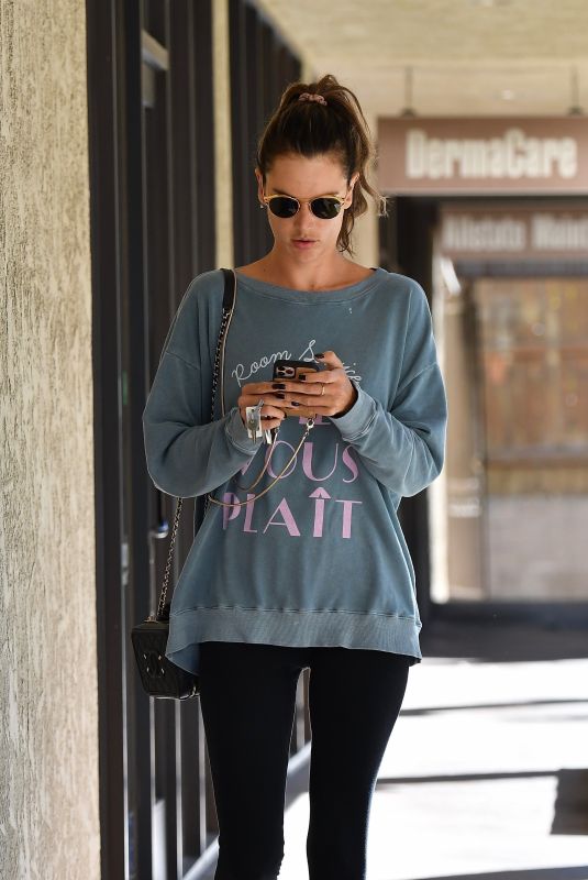 ALESSANDRA AMBROSIO Arrives at a Spa in Los Angeles 02/07/2020