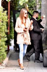 ALESSANDRA AMBROSIO Arrives at Meeting in Beverly Hills 02/03/2020