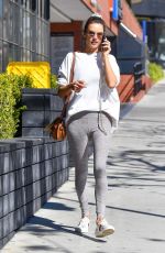 ALESSANDRA AMBROSIO Arrives at Pilates Class in Los Angeles 02/11/2020