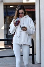 ALESSANDRA AMBROSIO Arrives at Pilates Studio in Los Angeles 02/20/2020