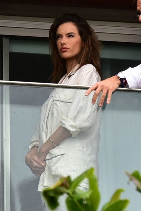 ALESSANDRA AMBROSIO at a Photoshoot on Her Hotel Balcony in Rio De Janeiro 02/27/2020