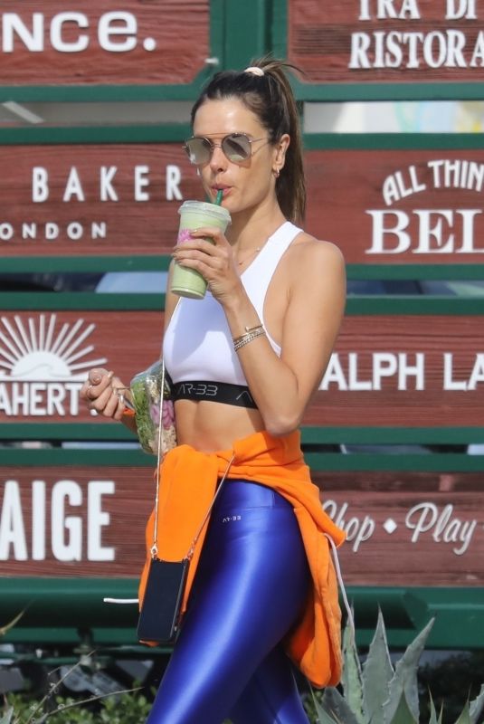 ALESSANDRA AMBROSIO Leaves Her Workout in Malibu 02/21/2020