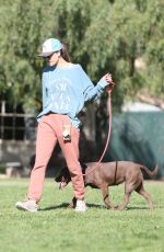 ALESSANDRA AMBROSIO Out Hikinig with Her Dog in Los Angeles 02/04/2020