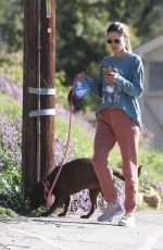 ALESSANDRA AMBROSIO Out Hikinig with Her Dog in Los Angeles 02/04/2020