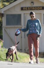 ALESSANDRA AMBROSIO Out Hikinig with Her Dog in Los Angeles 02/04/2020