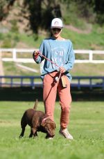 ALESSANDRA AMBROSIO Out Hikinig with Her Dog in Los Angeles 02/04/2020