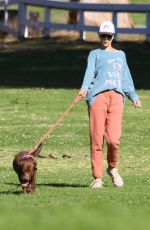 ALESSANDRA AMBROSIO Out Hikinig with Her Dog in Los Angeles 02/04/2020