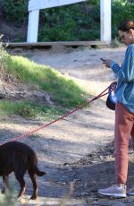 ALESSANDRA AMBROSIO Out Hikinig with Her Dog in Los Angeles 02/04/2020