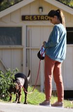 ALESSANDRA AMBROSIO Out Hikinig with Her Dog in Los Angeles 02/04/2020