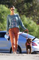 ALESSANDRA AMBROSIO Out Hikinig with Her Dog in Los Angeles 02/04/2020