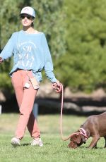 ALESSANDRA AMBROSIO Out Hikinig with Her Dog in Los Angeles 02/04/2020