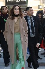 ALEXA CHUNG Arrives at Build Series in New York 02/03/2020
