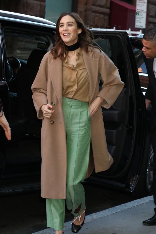 ALEXA CHUNG Arrives at Build Series in New York 02/03/2020