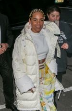 ALICIA KEYS Arrives at NRJ Radio in Paris 02/04/2020