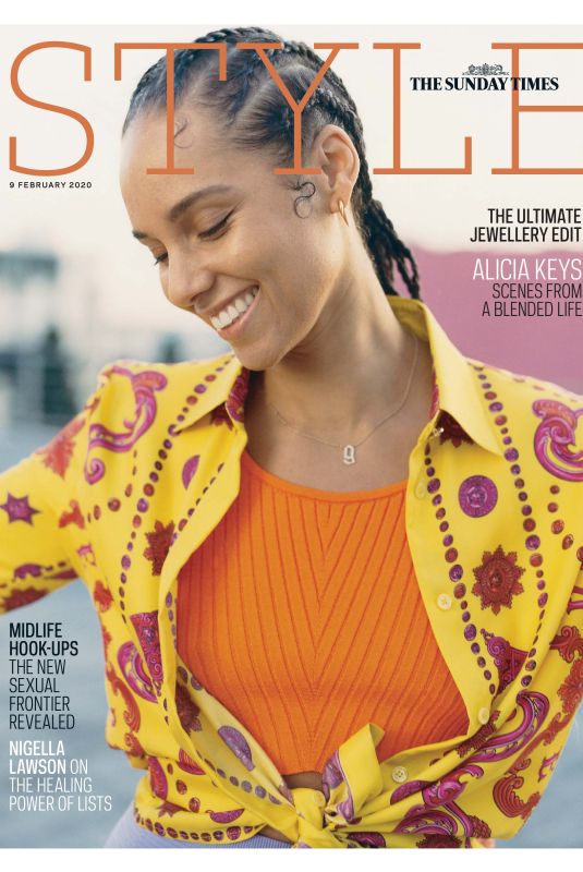 ALICIA KEYS in The Sunday Times Style Magazine, February 2020