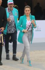 ALYSSA MILANO Arrives at Fanatics Pre-super Bowl Party in Miami 02/01/2020