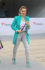 ALYSSA MILANO Arrives at Fanatics Pre-super Bowl Party in Miami 02/01/2020
