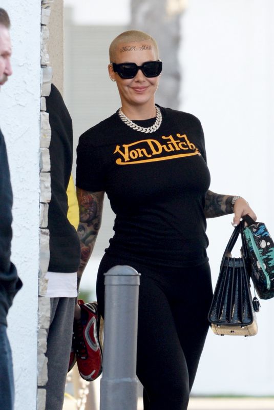 AMBER ROSE Out and About in Los Angeles 02/11/2020