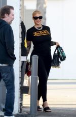 AMBER ROSE Sshows off New Face Tattoo of Her Kids Names Sebastian and Slash in Los Angeles 02/11/2020