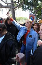 AMBER VALLETTA and BONNIE WRIGHT Joins Greenpeace at Fire Drill Fridays in Los Angeles 02/07/2020