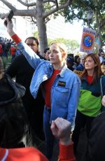 AMBER VALLETTA and BONNIE WRIGHT Joins Greenpeace at Fire Drill Fridays in Los Angeles 02/07/2020