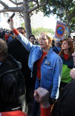 AMBER VALLETTA and BONNIE WRIGHT Joins Greenpeace at Fire Drill Fridays in Los Angeles 02/07/2020