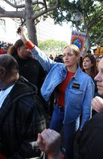 AMBER VALLETTA and BONNIE WRIGHT Joins Greenpeace at Fire Drill Fridays in Los Angeles 02/07/2020