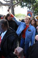 AMBER VALLETTA and BONNIE WRIGHT Joins Greenpeace at Fire Drill Fridays in Los Angeles 02/07/2020