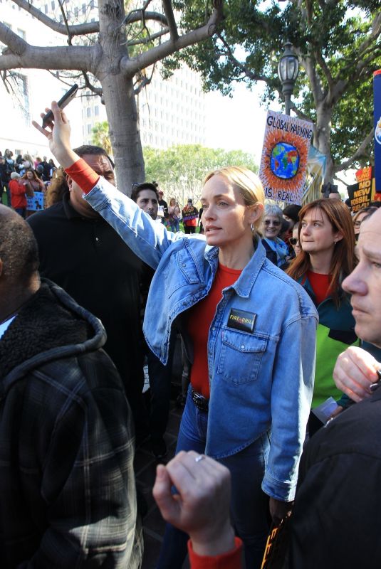AMBER VALLETTA and BONNIE WRIGHT Joins Greenpeace at Fire Drill Fridays in Los Angeles 02/07/2020