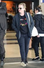 AMY POEHLER at LAX Airport in Los Angeles 02/04/2020